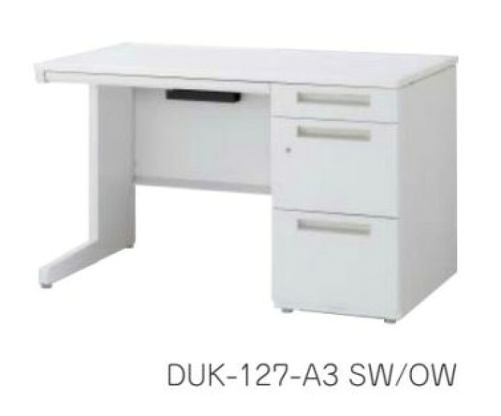楽天市場】デュエナ 片袖机 デスク Kタイプ L 型脚 A4-3段 W1100×D600 