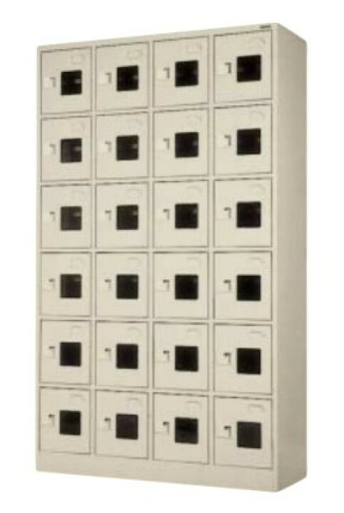 楽天市場】24人用シューズボックス 窓付き 中棚付 鍵無し 4列×6段 /TO 