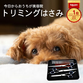 楽天1位 トリミングシザー トリミング ハサミ 6点セット ペット 猫 犬 お手入れ用品 足裏 顔 全身カット 初心者 鋏 スキバサミ くし コーム カーブハサミ カーブシザー セニングセザー カット グルーミング シザー トリマー カーブ