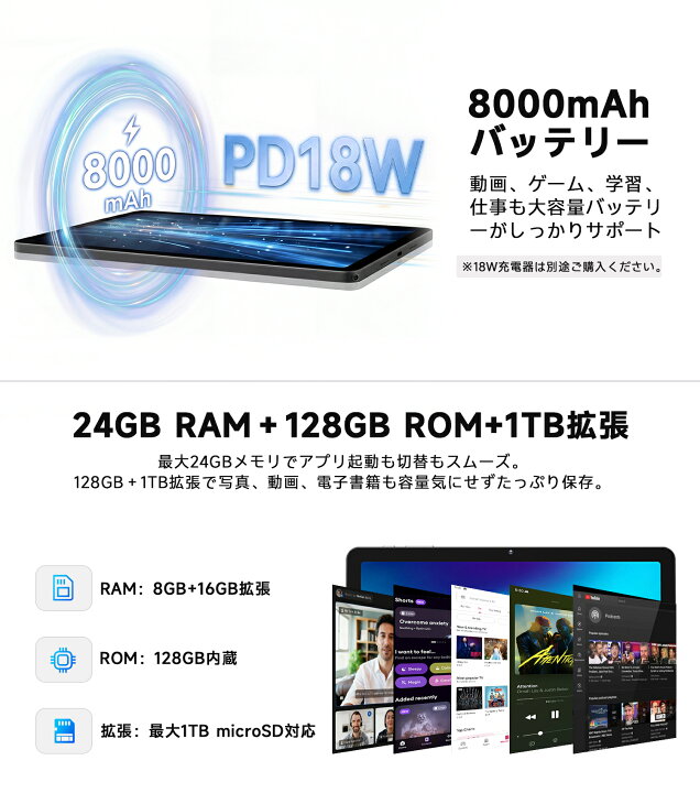 楽天市場】【新品発売限定クーポンで2000円OFF！】AOC タブレット M21 