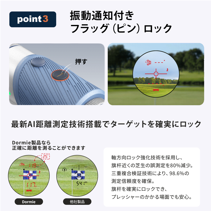 楽天市場】ゴルフ 距離計 レーザー距離計 PNLC赤色表示 磁気吸着機能