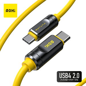 USB4 2.0 240W �P�[�u�� �����f�[�^�]�� USB Type C to C 120Gbps 8K�Ή� PD3.1�}���[�d Thunderbolt5/4/3�݊� MacBook iPad iPhone Mac Mini�Ή� 1m AOHi FUTURE ADONIS 18�����ۏ�