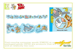 【トムとジェリー】マスキングテープ【トム】【ジェリー】【トムジェリ】【テープ】【シール】【ステッカー】【DIY】【ワーナー】