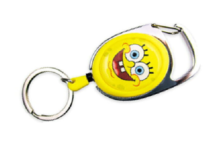 楽天市場 送料無料 スポンジ ボブ キャラリールキーホルダー フェイス Spongebob ボブ アニメ キャラクター キーホルダー キーリング チャーム 鍵 雑貨 グッズ ａｏｉデパート