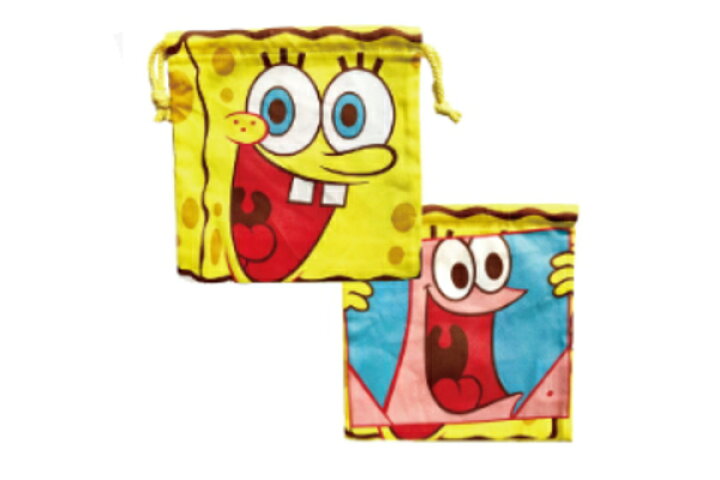 楽天市場 スポンジボブ Spongebob 巾着 フォト フェイスアップ ボブ アメリカ Usa アニメ キャラクター ポーチ ケース きんちゃく 小物入れ 巾着袋 袋 収納 雑貨 グッズ かわいい ａｏｉデパート