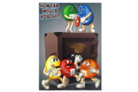 【送料無料】　　 アメリカン雑貨　M&M'S　ミニポスターCP336　エムアンドエムズ　アメリカ　USA　アメキャラ　ポスター　絵　イラスト　インテリア　雑貨　グッズ　TE