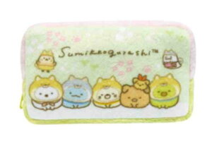 【すみっコぐらし】ミニポーチ【グリーン】【緑】【すみっこぐらし】【サンエックス】【すみっこ】【すみっコ】【ゆるキャラ】【ポーチ】【ケース】【小物入れ】【メイク】【化粧】【