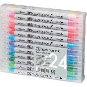 【送料無料】 【呉竹 ZIG クリーンカラーf 24V】水性マーカーペン【マーカー】【サインペン】【筆記用具】【筆記具】【文房具】【学校】【勉強】【雑貨】【グッズ】