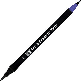 【送料無料】 【呉竹 ZIG Art & Graphic Twin BLUE】水性カラー筆ペン【マーカー】【サインペン】【筆記用具】【筆記具】【文房具】【学校】【勉強】【雑貨】【グッズ】