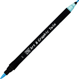 【送料無料】 【呉竹 ZIG Art & Graphic Twin LIGHT BLUE】水性カラー筆ペン【マーカー】【サインペン】【筆記用具】【筆記具】【文房具】【学校】【勉強】【雑貨】【グッズ】