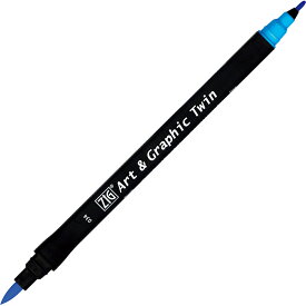 【送料無料】 【呉竹 ZIG Art & Graphic Twin COBALT BLUE】水性カラー筆ペン【マーカー】【サインペン】【筆記用具】【筆記具】【文房具】【学校】【勉強】【雑貨】【グッズ】