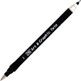 【送料無料】 【呉竹 ZIG Art & Graphic Twin COOL GRAY 1】水性カラー筆ペン【マーカー】【サインペン】【筆記用具】【筆記具】【文房具】【学校】【勉強】【雑貨】【グッズ】