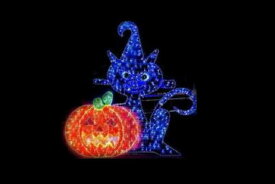 【イルミネーション】ハロウィンイルミネーション【オレンジ】【ブルー】【ハロウィン】【黒猫】【ジャック・オー・ランタン】【かぼちゃ】【平面】【壁掛け】【輝き】【電飾】【LED】【モチーフ】【かわいい】