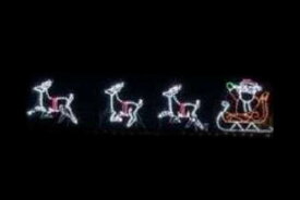 【イルミネーション】クリスマスイルミネーション【ホワイト】【ブラウン】【サンタクロース】【トナカイ】【クリスマス】【平面】【壁掛け】【輝き】【電飾】【LED】【モチーフ】【かわいい】