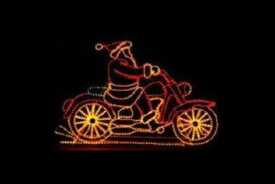 【イルミネーション】クリスマスイルミネーション【レッド】【オレンジ】【サンタクロース】【バイク】【クリスマス】【平面】【壁掛け】【輝き】【電飾】【LED】【モチーフ】【かわいい】