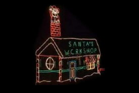 【イルミネーション】クリスマスイルミネーション【オレンジ】【グリーン】【サンタクロース】【サンタの家】【煙突】【クリスマス】【平面】【壁掛け】【輝き】【電飾】【LED】【モチーフ】【かわいい】