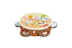 日本製 RUB A DUB DUB ラブアダブダブ ミニタンバリンイエロー 黄色 動物 アニマル ミュージック 楽器 音楽 おもちゃ ベビー 赤ちゃん ギフト お祝い プレゼント 雑貨 グ