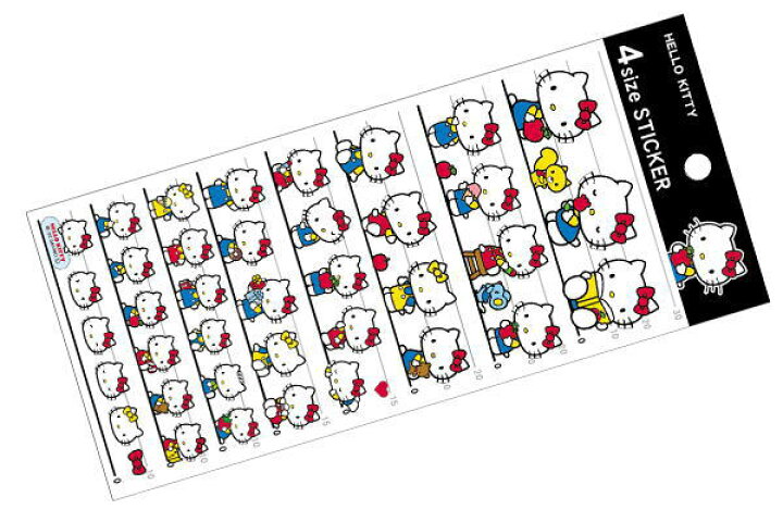 楽天市場 送料無料 日本製 サンリオキャラクター 4サイズステッカー ハローキティ キティちゃん キティ きてぃ ステッカー シール 文房具 雑貨 グッズ かわいい ａｏｉデパート