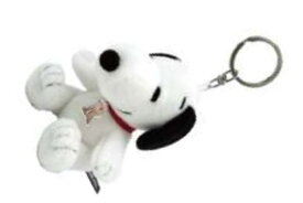 【送料無料】　スヌーピー　SNOOPY　イニシャルマスコットキーホルダーR　座り　ピーナッツ　ウッドストック　すぬーぴー　キーリング　チャーム　鍵　ぬいぐるみ　人形　ドール　雑貨　グッズ　かわいい
