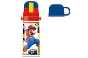 スーパーマリオ MARIO 超軽量コンパクト2WAYステンレスボトル23 マリオ ルイージ ゲーム 任天堂 水筒 すいとう マグ ボトル 遠足 アウトドア 子供 キッズ 雑貨 グッズ