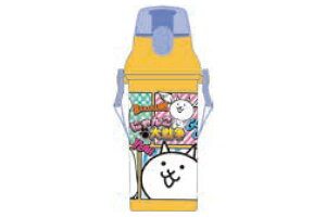 【にゃんこ大戦争】抗菌直飲みプラワンタッチボトル【23】【ネコ】【ねこ】【猫】【動物】【アニマル】【ゲーム】【水筒】【すいとう】【マグ】【ボトル】【遠足】【アウトドア】【子