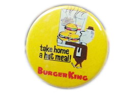 【アメリカン雑貨】缶バッジ【バッジ】【バーガーキング】【burger　king】【hamburger】【ハンバーガー】【アメリカ】【USA】【アメキャラ】【オシャレ】【缶】【雑貨】【グッズ】