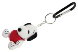 【送料無料】 スヌーピー SNOOPY カラビナマスコットキーホルダーハート 座り ピーナッツ ウッドストック すぬーぴー キーホルダー キーリング 鍵 人形 ドール ぬいぐるみ