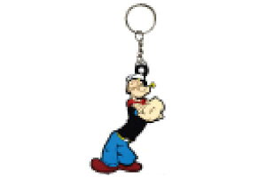 アメリカン雑貨 キャラクターラバーキーチェーンRC037 ポパイ アメリカ USA アメキャラ キーホルダー キーリング チャーム 鍵 雑貨 グッズ かわいい