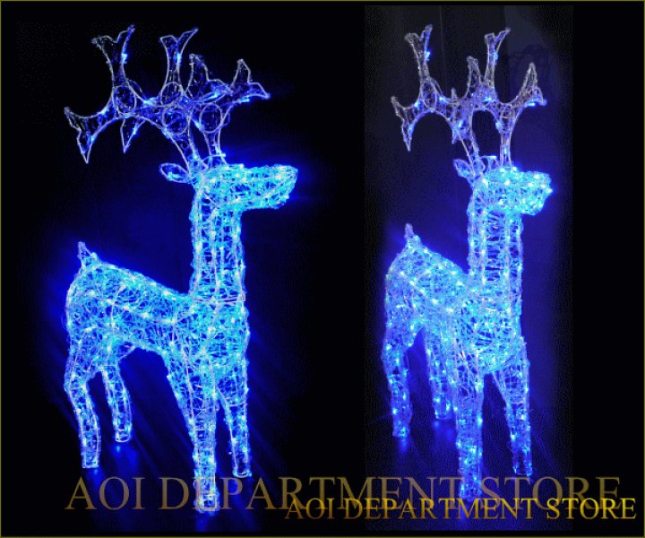 楽天市場】イルミネーション LED キング クリスタルトナカイL ブルー