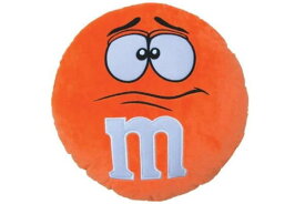 アメリカン雑貨　M&M'S　ラウンドクッションオレンジ　エムアンドエムズ　アメリカ　USA　アメキャラ　くっしょん　インテリア　雑貨　グッズ　かわいい