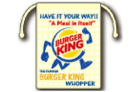 【アメリカン雑貨】巾着【L】【BurgerKing】【バーガーキング】【アメリカ】【USA】【アメキャラ】【ポーチ】【ケース】【小物入れ】【きんちゃく】【袋】【収納】【雑貨】【グッズ】【かわいい】