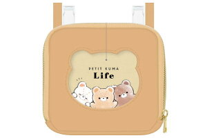 オリジナル ショルダーひも付きどこでもポッケプチクマライフ クマ 熊 動物 アニマル ポーチ ケース ポシェット 小物入れ ショルダーバッグ マスク