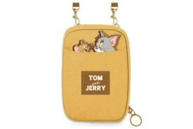 【トムとジェリー】【Tom and Jerry】スマホショルダー【イエロー】【ひょっこり刺繍】【トム】【ジェリー】【ワーナー】【アニメ】【バッグ】【カバン】【かばん】【鞄】【エコ】【袋】【買い物】【お出かけ】【ショッピング】【雑貨】【グッズ】