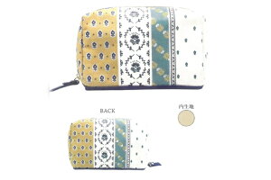 【オリジナル】ラウンドポーチ【シチリアイエロー】【プロヴァンス柄】【ポーチ】【ケース】【小物入れ】【メイク】【化粧】【コスメ】【収納】【雑貨】【グッズ】【かわいい】