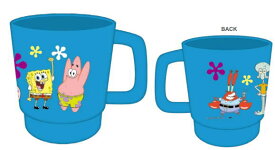 スポンジボブ　SpongeBob　プラスチックマグLINE UP　ブルー　アニメ　アメリカ　USA　アメキャラ　マグ　コップ　カップ　食事　食器　キッチン　子供　キッズ　雑貨　グッズ　かわいい