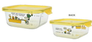 スヌーピー SNOOPY ガラス容器S イエロー ピーナッツ すぬーぴー ウッドストック アニメ 容器 弁当 食事 食器 キッチン 雑貨 グッズ かわいい