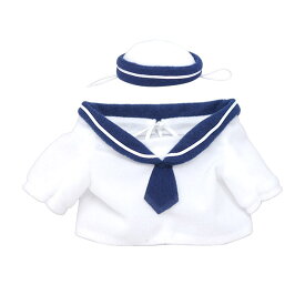 【送料無料】　オリジナル　プラッシュコスチューマーセットM　ホワイト　白　セーラー　コスチューム　服　衣装　小物　着せ替え　マスコット　ドール　ぬいぐるみ　人形　雑貨　グッズ　かわいい