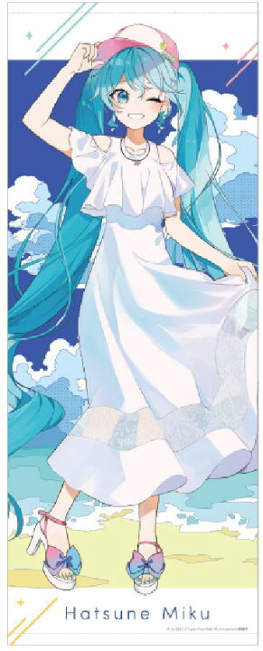 楽天市場】初音ミク 等身大タペストリーシロワンピース マリンリゾート 