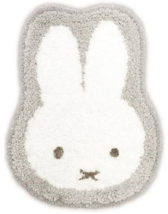 楽天市場】【miffy】【ミッフィー】ダイカットラグ【グレー】【ウサギ 