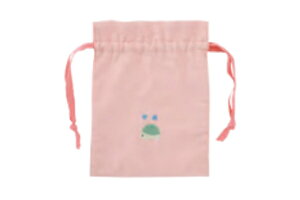 オリジナル マシュマロアクアミエ 巾着袋カメ 生き物 ポーチ ケース 小物入れ きんちゃく 袋 収納 雑貨 グッズ かわいい