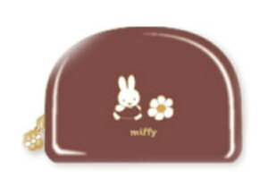 【送料無料】 miffy ミッフィー ストロベリーアンドチョコレートシリーズ エナメルポーチブラウン 茶 ウサギ ディック・ブルーナ アニメ ポーチ ケース 小物入れ 収納 メ