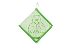 すみっコぐらし クリーナータオルL グリーン 緑 すみっこぐらし サンエックス ゆるキャラ フック付き カラビナ タオル たおる ゴルフ用品 雑貨 グッズ かわいい