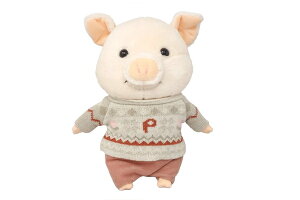ぷーとん ぬいぐるみS 柄入りニット ブタ 動物 アニマル マスコット 人形 ドール おもちゃ インテリア 子供 キッズ 雑貨 グッズ かわいい