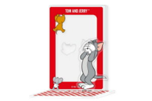 【日本製】 トムとジェリー チェキ収納アクリルスタンドトム ジェリー ワーナー アニメ 写真 フォト アクスタ スタンド 置き物 おもちゃ コレクション インテリア 推し