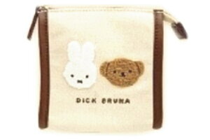 【送料無料】 miffy ミッフィー サガラ刺繍ミニポーチフェイス ミッフィーとダーン ウサギ  ディック・ブルーナ アニメ ポーチ ケース 小物入れ 収納 メイク 化粧 コスメ