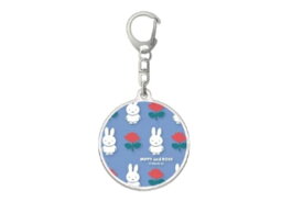 【送料無料】【日本製】【miffy】【ミッフィー】キーホルダー【ブルー】【青】【ミッフィーアンドローズ】【ウサギ】 【ディック・ブルーナ】【キーリング】【チャーム】【鍵】【雑貨】【グッズ】【かわいい】
