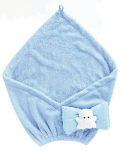 【送料無料】 オリジナル ヘアターバンオバケーヌ ブルー 青 バンド ヘアバン 髪留め お風呂 洗顔 メイク コスメ 雑貨 グッズ かわいい