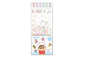 【送料無料】　クレヨンしんちゃん　ノック式ゲルペン【6本セット】しんちゃんといっしょ　しんのすけ　アニメ　漫画　映画　ボールペン　カラーペン　色ペン　筆記用具　文房具　6本入り　雑貨　グッズ　かわいい