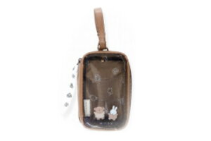 【送料無料】 miffy ミッフィー なかよしワッペンシリーズ プチキャリーケースベージュ 茶 ウサギ ディック・ブルーナ アニメ ポーチ ケース 小物入れ 収納 メイク 化粧