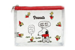 スヌーピー SNOOPY PVCポーチS スイカ ピーナッツ ウッドストック すぬーぴー ポーチ ケース 小物入れ 収納 メイク 化粧 コスメ 雑貨 グッズ かわいい